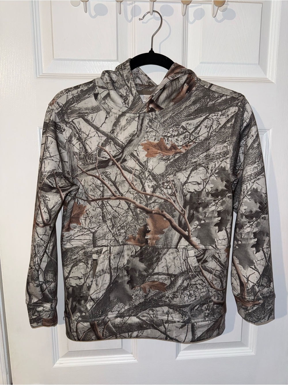 90 Degree By Reflex Camouflage Hooded Performance Jacket - Gray & Brown